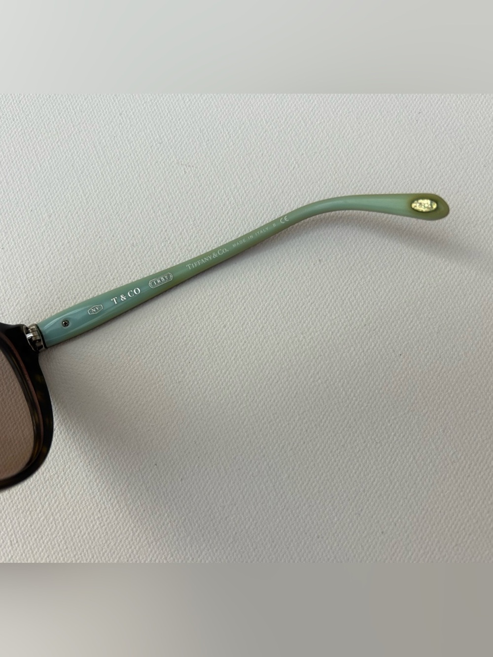 Tiffany & co. Tortoise shell Glass with blue accents - Picture 4 of 5